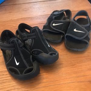 Bundle - 2 Nike Toddler Sandals size 8 - Sunray